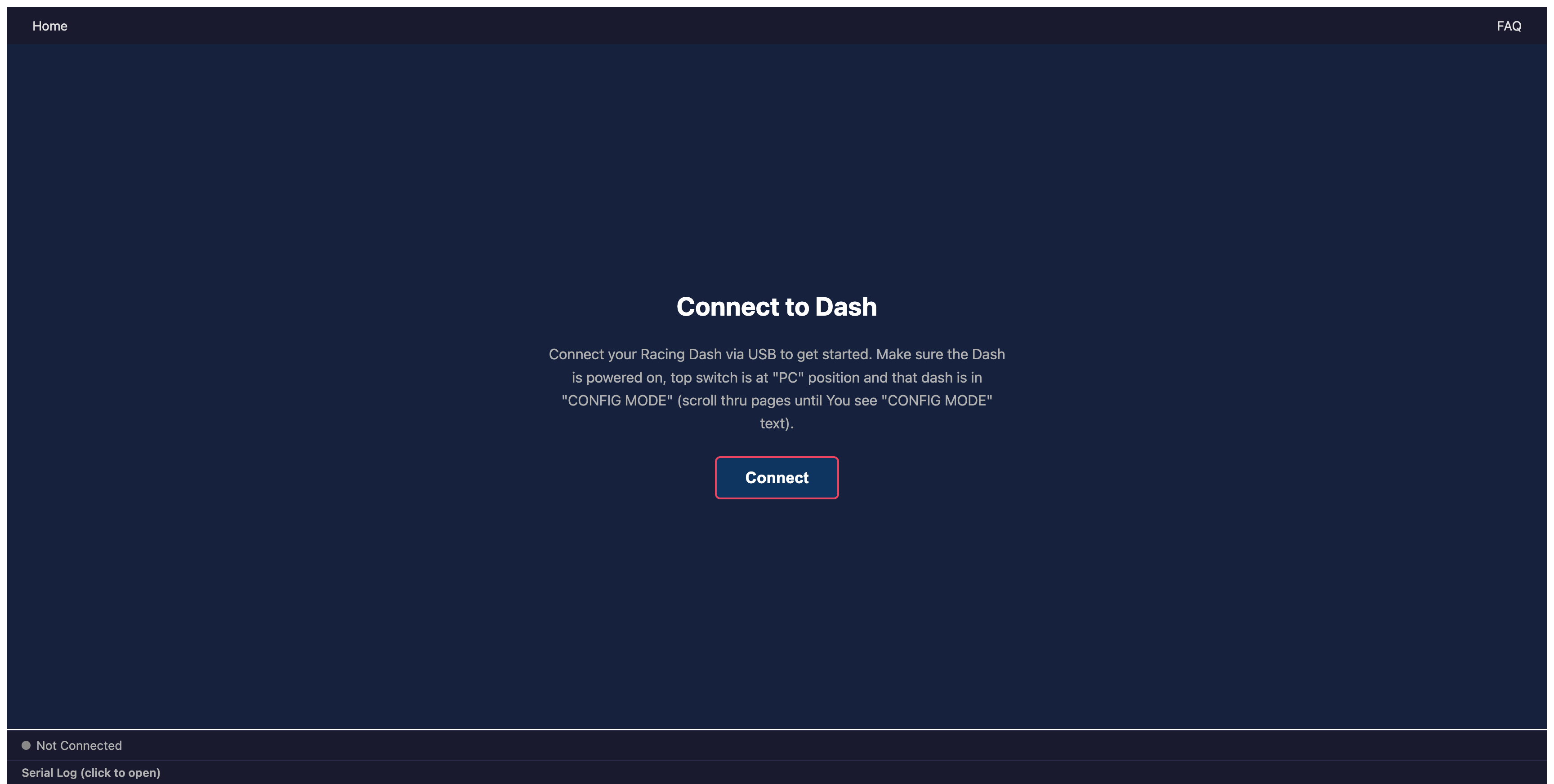 Configurator Pre-Config Page