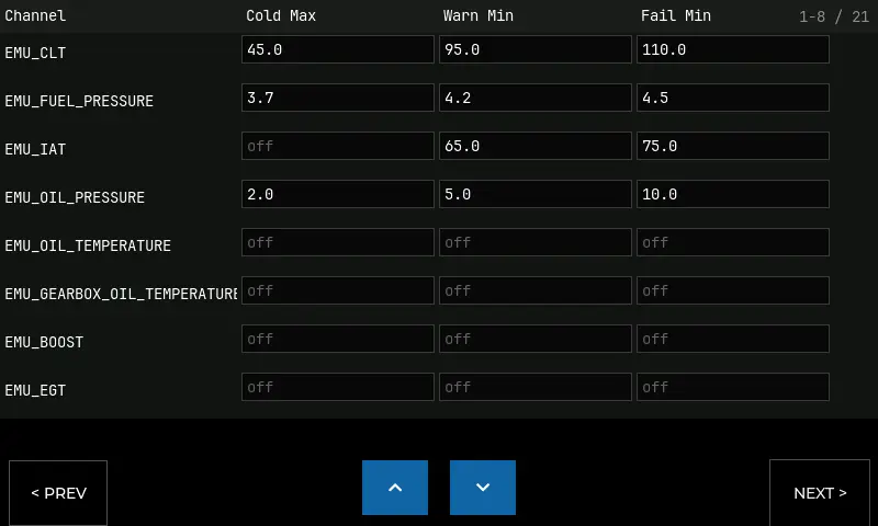 Thresholds Info Page preview